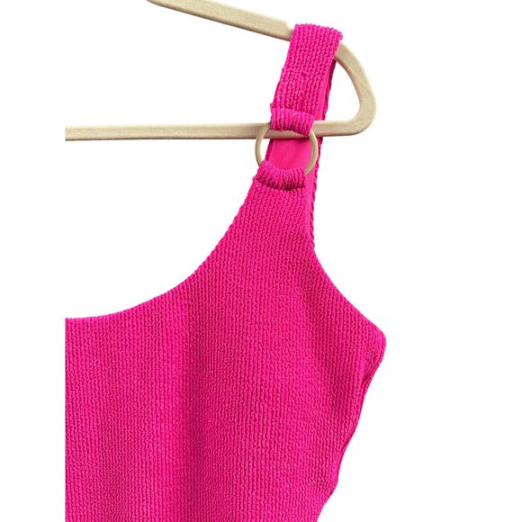 AQUA SWIM O-Ring Metallic Crinkle One Piece Swimsuit - Picture 5 of 7